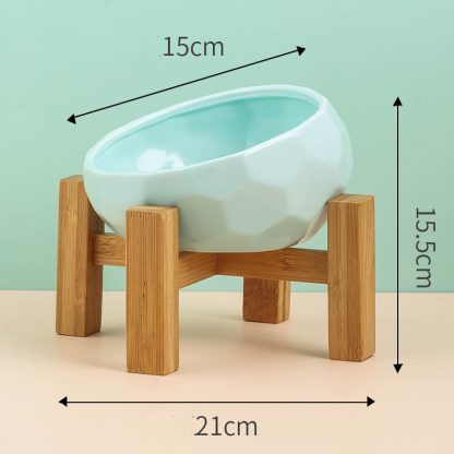 Pet Supplies Bowl Ceramic Cat Bowl Dog Bowl Oblique Mouth - Image 6