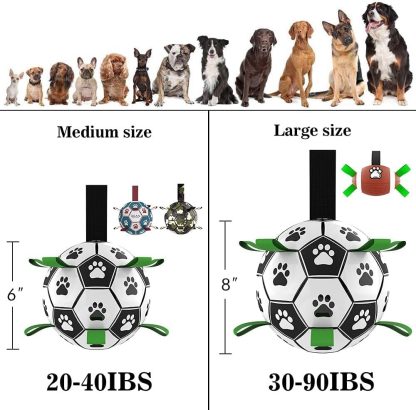 Interactive Dog Football Toy Soccer Ball Inflated Training Toy For Dogs Outdoor Border Collie Balls For Large Dogs Pet Supplies - Image 2