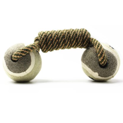 Pet Dumbbell Rope Tennis Ball Chew Toys Teeth Cleaning - Image 2