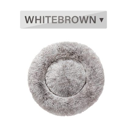 Fluffy Donut Dog Bed  Warm Soft Long Plush Pet Cushion Dog House Cat  Bed Washable Pet Sofa Mat Calming Samll Large Dog Beds - Image 10