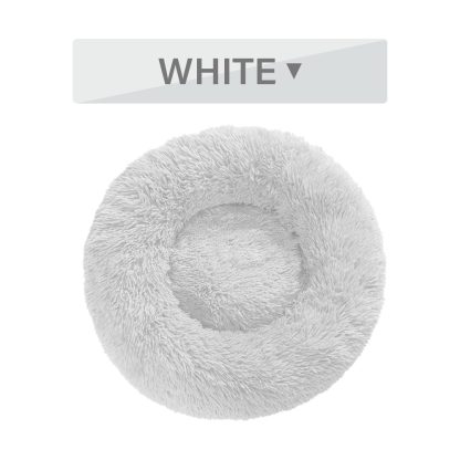 Fluffy Donut Dog Bed  Warm Soft Long Plush Pet Cushion Dog House Cat  Bed Washable Pet Sofa Mat Calming Samll Large Dog Beds - Image 4
