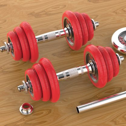 Pure Iron Solid Electroplating Dumbbells Black Lacquered Red Dumbbells - Image 5